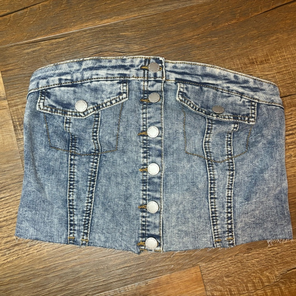 Shein Denim Tube Top